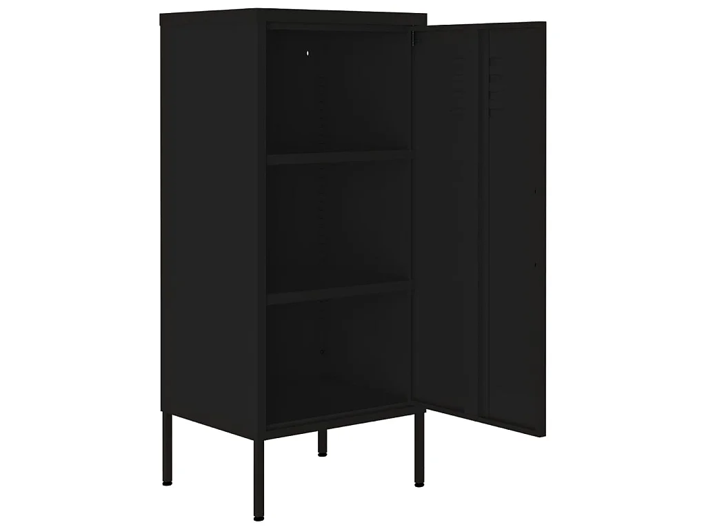 Lagerschrank Schwarz 42,5x35x101,5 cm Stahl