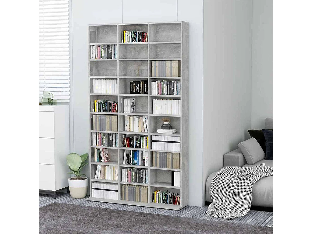 Mobile Porta TV Grigio Cemento 102x16x177,5 cm in Multistrato