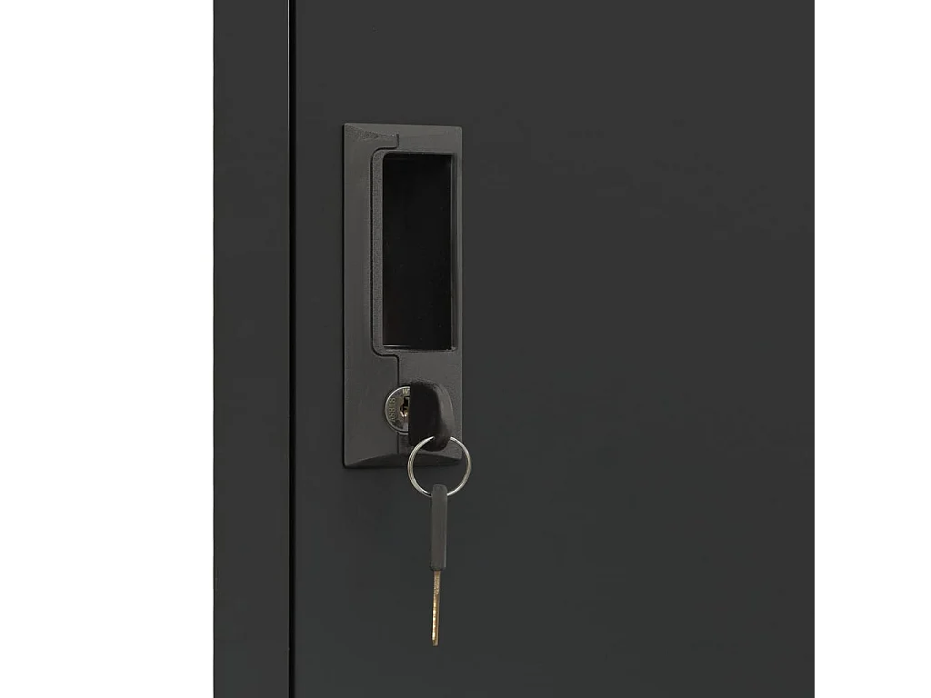 Schließfachschrank Anthrazit 38x45x180 cm Stahl