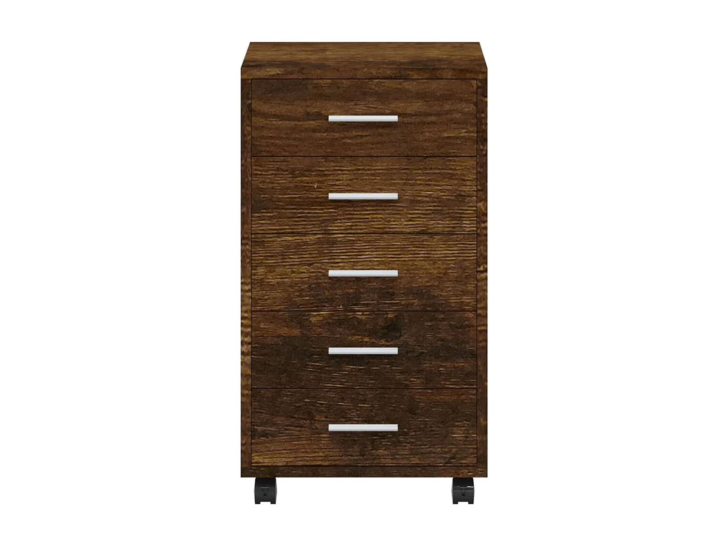 Armoire à tiroirs avec roulettes Chêne fumé Bois d'ingénierie