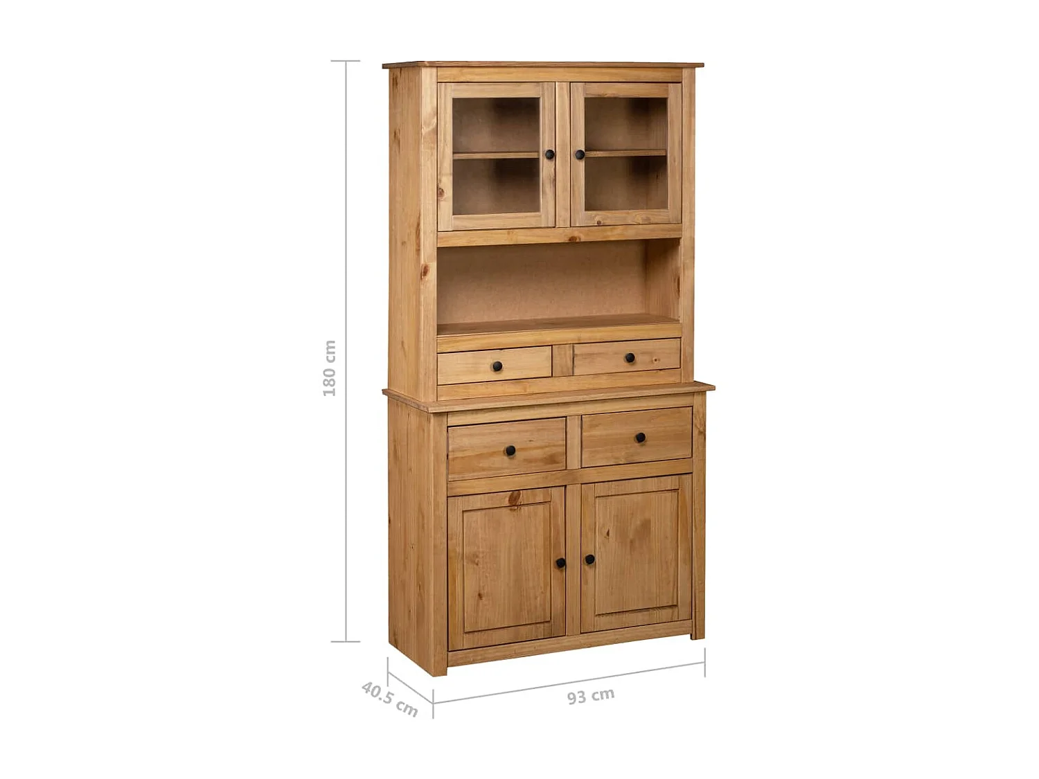 Buffet haut 93x40,5x180 cm Pin Gamme Panama