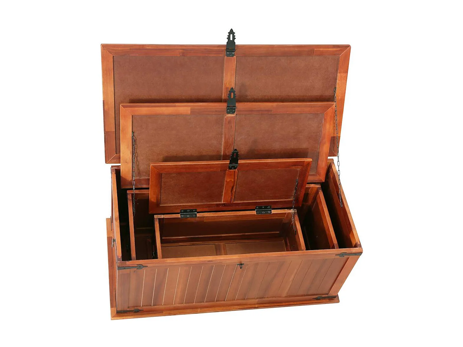 Coffres de rangement 3 pcs Bois d'acacia solide