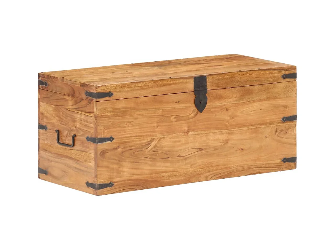 Coffre 90x40x40 cm Bois d'acacia solide