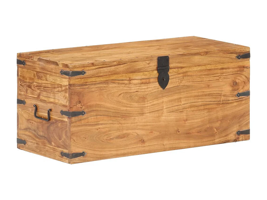 Truhe 90x40x40 cm Massivholz Akazie