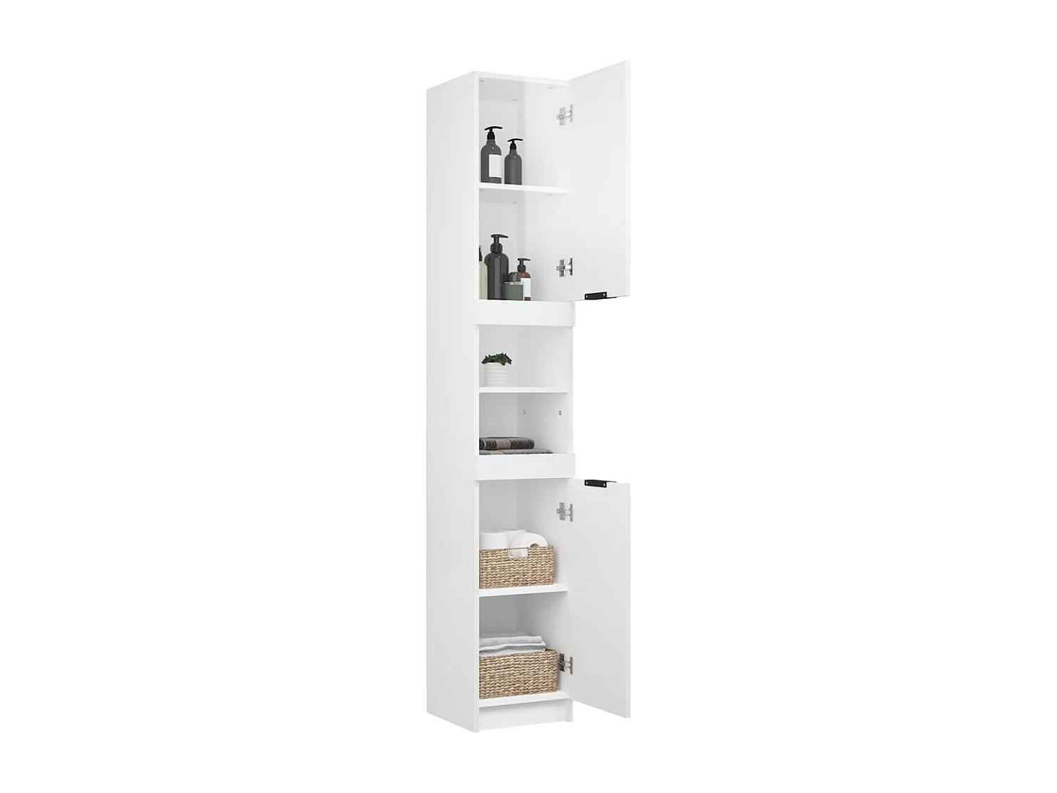 Armoire de salle de bain blanc brillant 32x34x188,5 cm