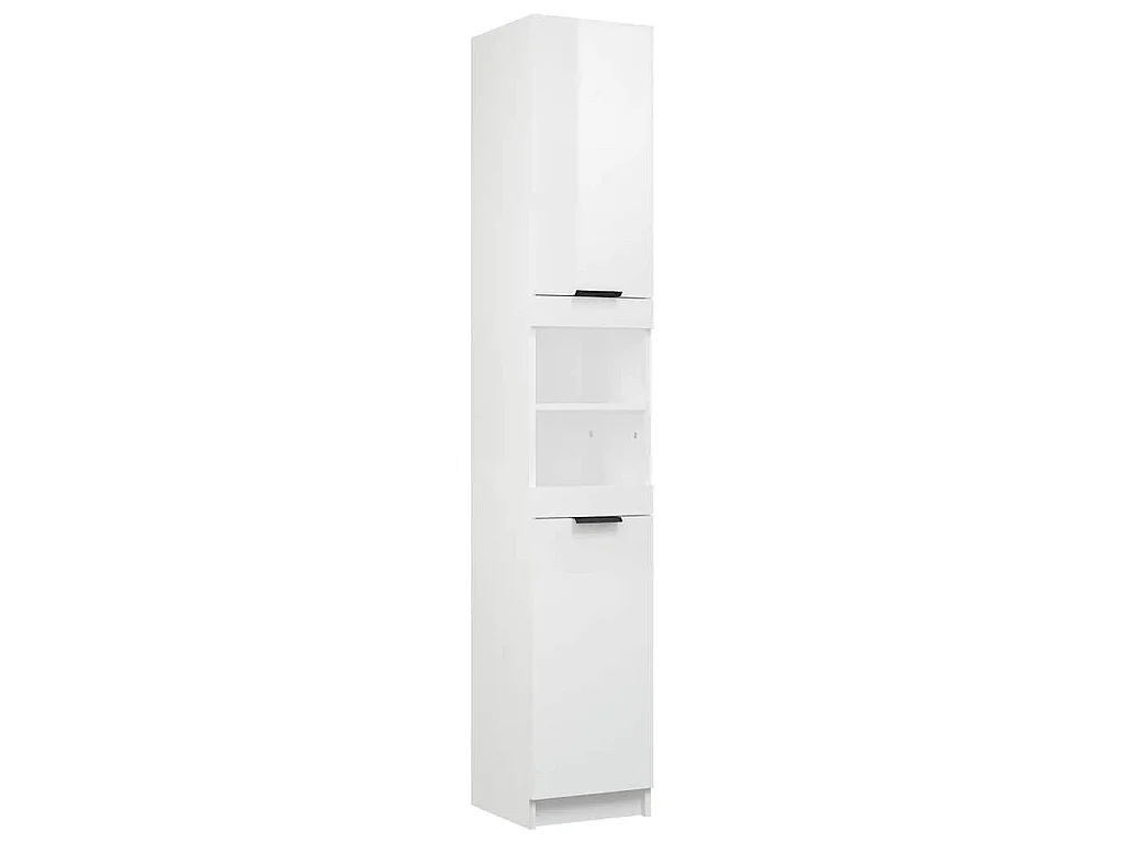 Armoire de salle de bain blanc brillant 32x34x188,5 cm