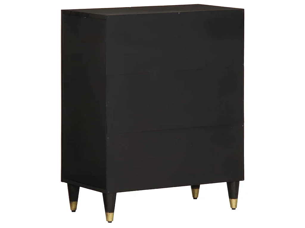 Armario auxiliar madera maciza de mango 60x33x75 cm