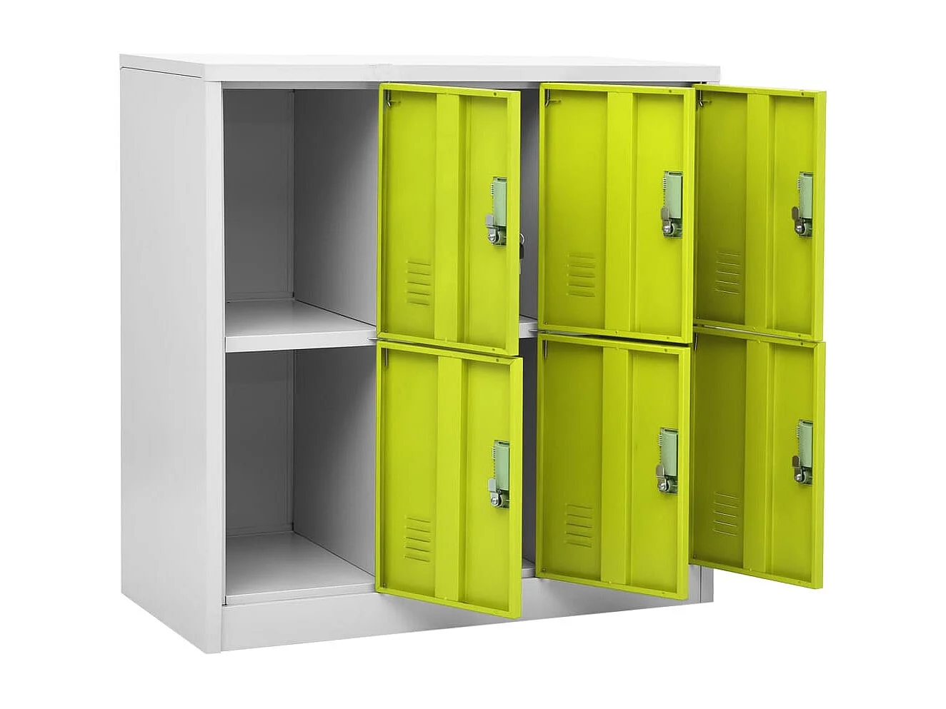 Armoire à casiers Gris clair et vert 90x45x92,5 cm Acier