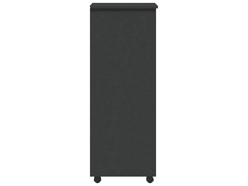 Armoire roulante avec tiroirs MOSS gris bois de pin solide