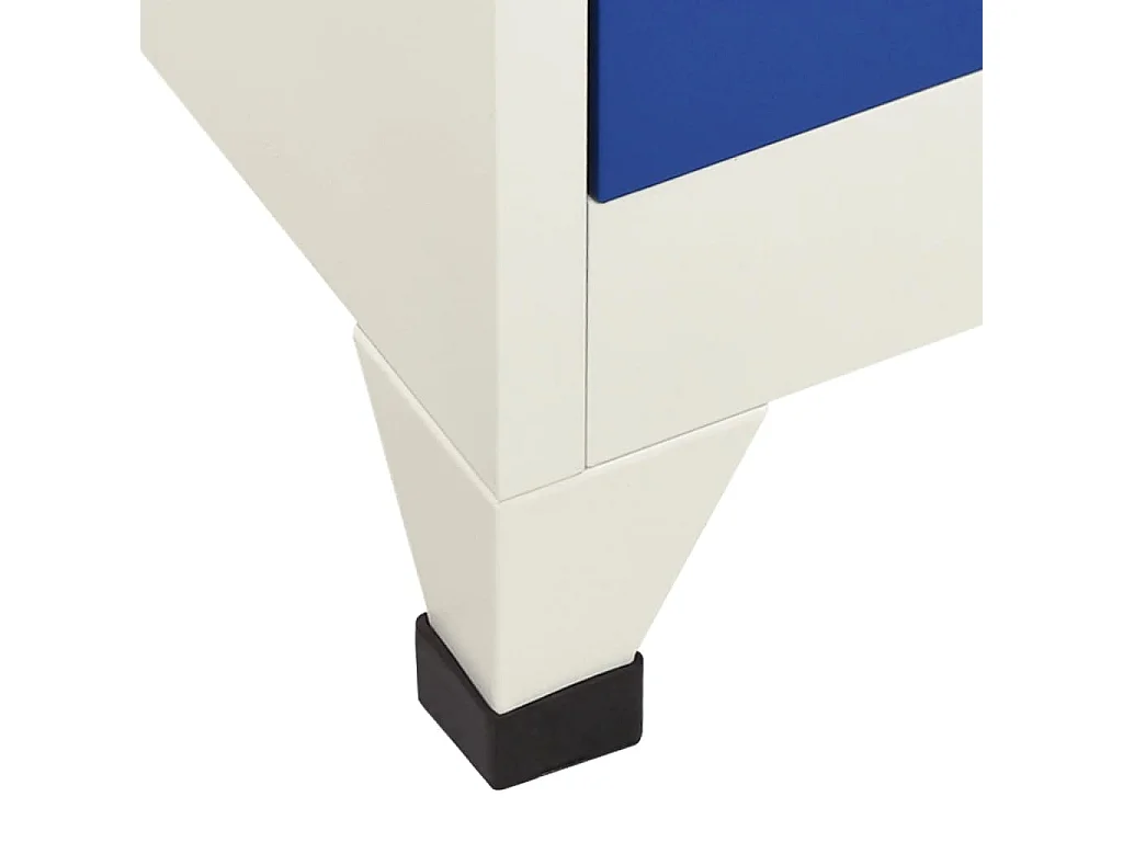 Lockerkast 90x45x180 cm staal grijs en blauw