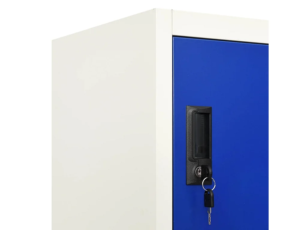 Lockerkast 90x45x180 cm staal grijs en blauw