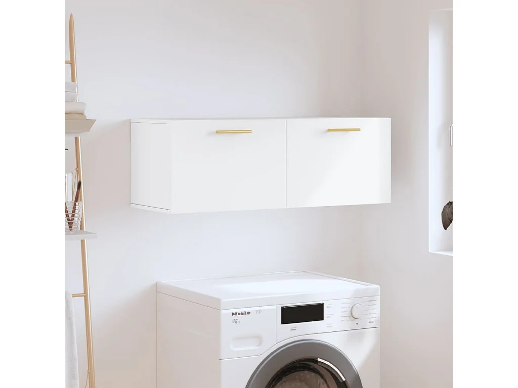 Armoire murale blanc 100x36,5x35 cm bois d'ingénierie