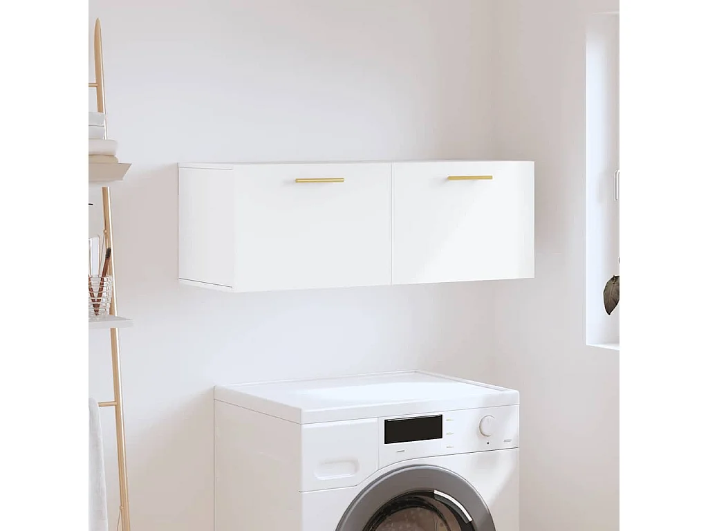 Armoire murale blanc 100x36,5x35 cm bois d'ingénierie