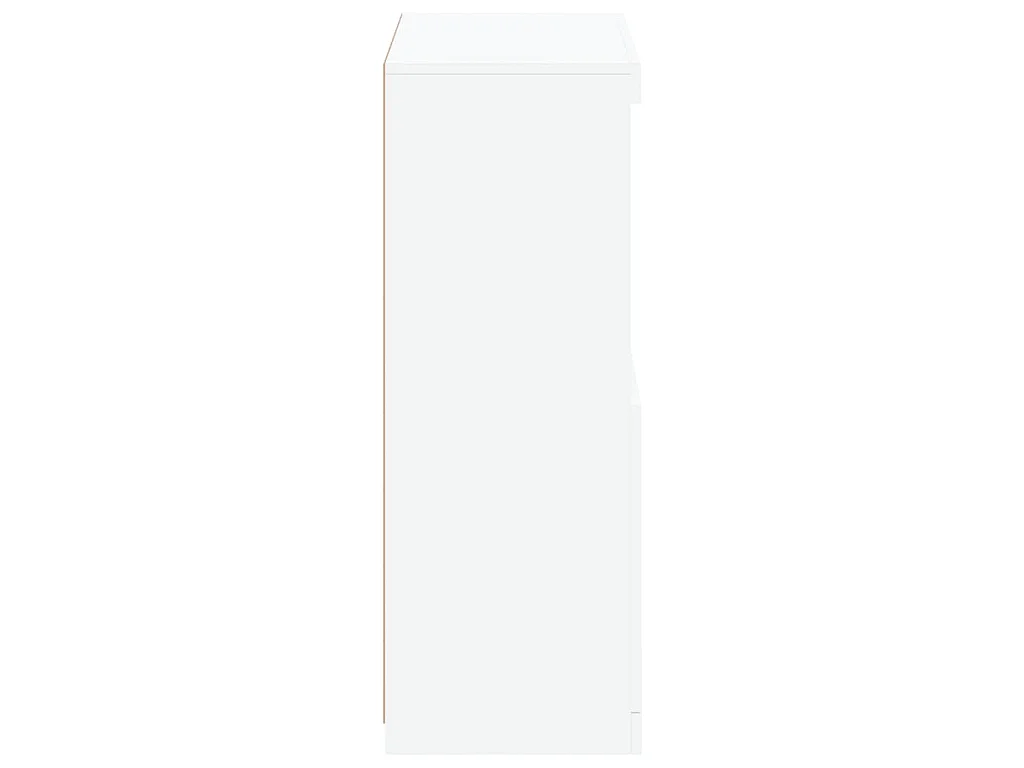 Armoire latérale avec éclairage LED blanc bois d'ingénierie
