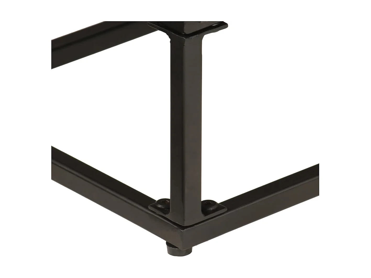 Buffet noir 55x30x76 cm bois massif de manguier et fer