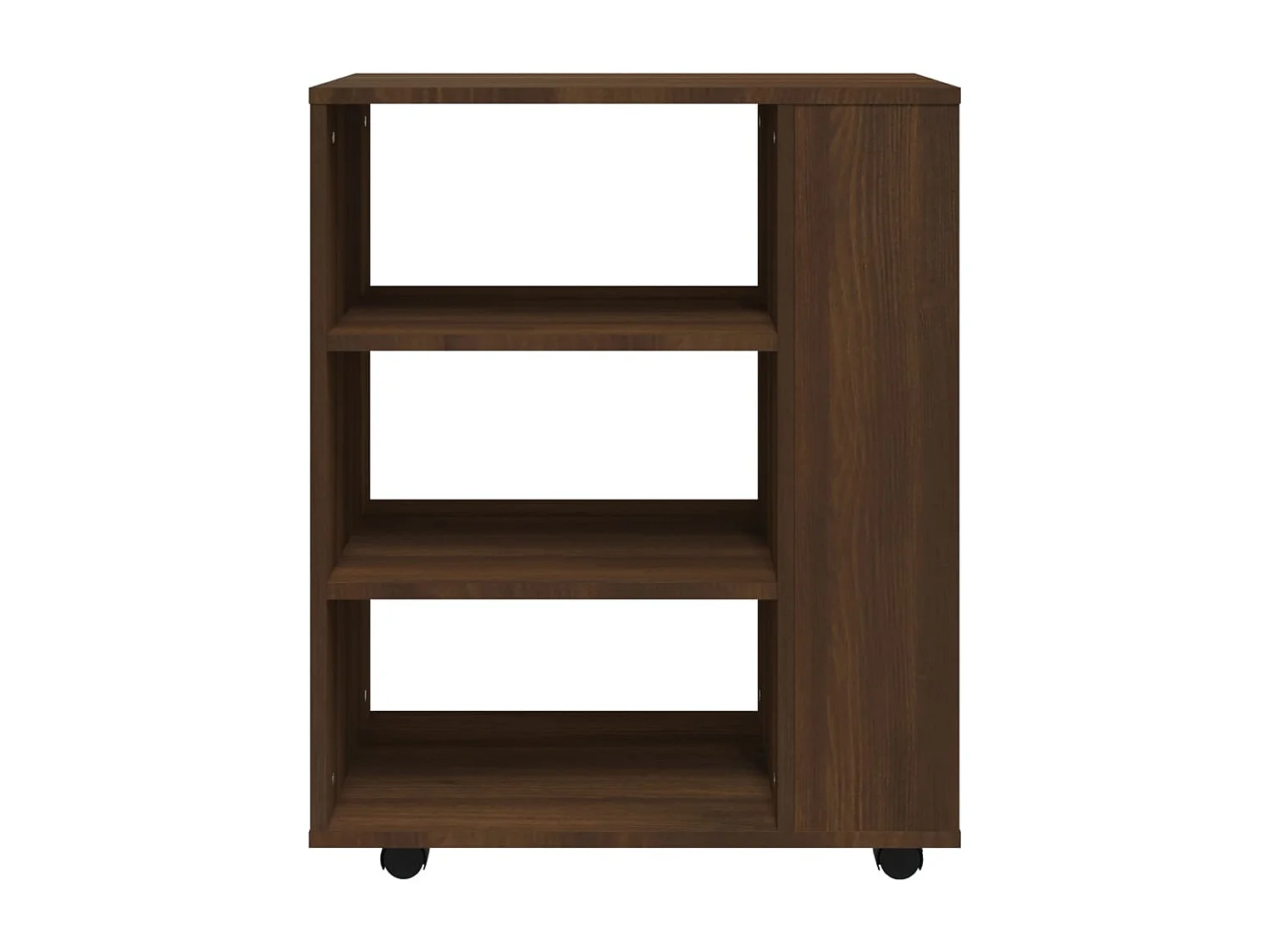 Armoire roulante Chêne marron 60x35x75 cm Bois d'ingénierie