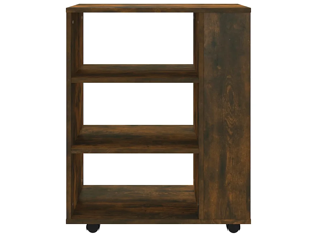Armoire roulante Chêne fumé 60x35x75 cm Bois d'ingénierie