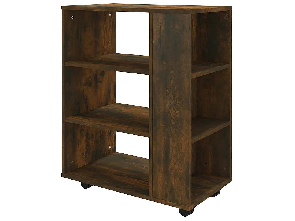 Armoire roulante Chêne fumé 60x35x75 cm Bois d'ingénierie