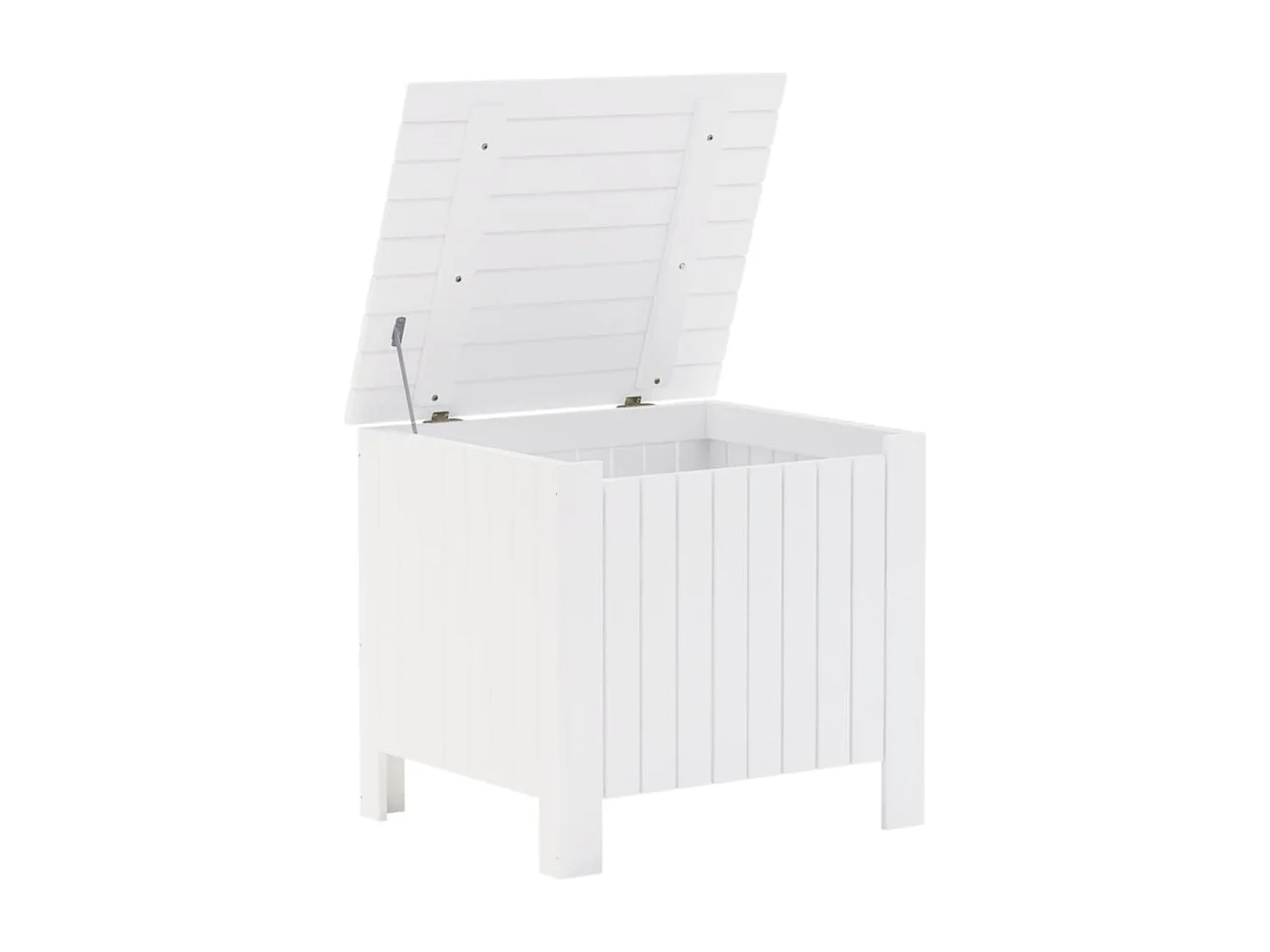 Opbergbox met deksel RANA 60x49x54 cm massief grenenhout wit