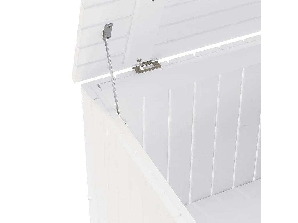 Opbergbox met deksel RANA 60x49x54 cm massief grenenhout wit