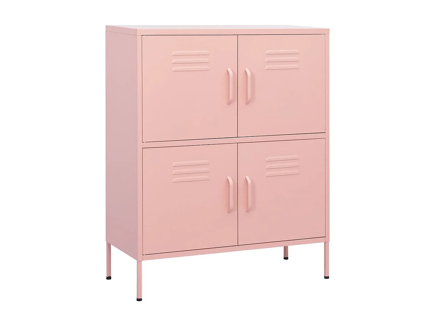 Armario de almacenamiento acero rosa 80x35x101,5 cm