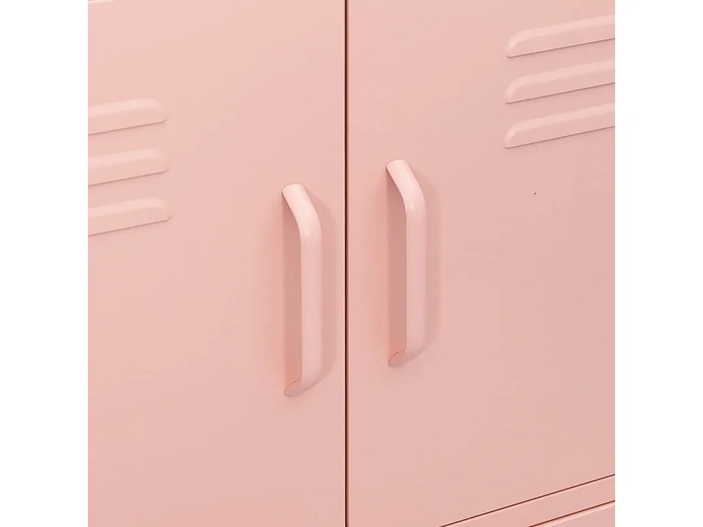 Armario de almacenamiento acero rosa 80x35x101,5 cm