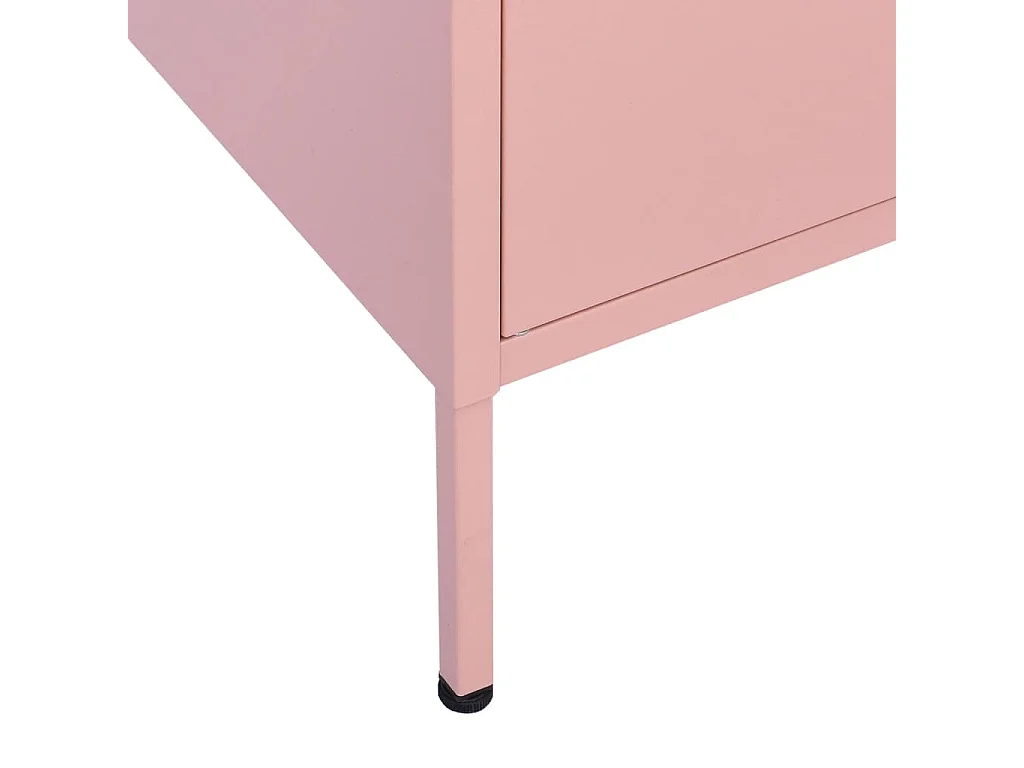 Armario de almacenamiento acero rosa 80x35x101,5 cm