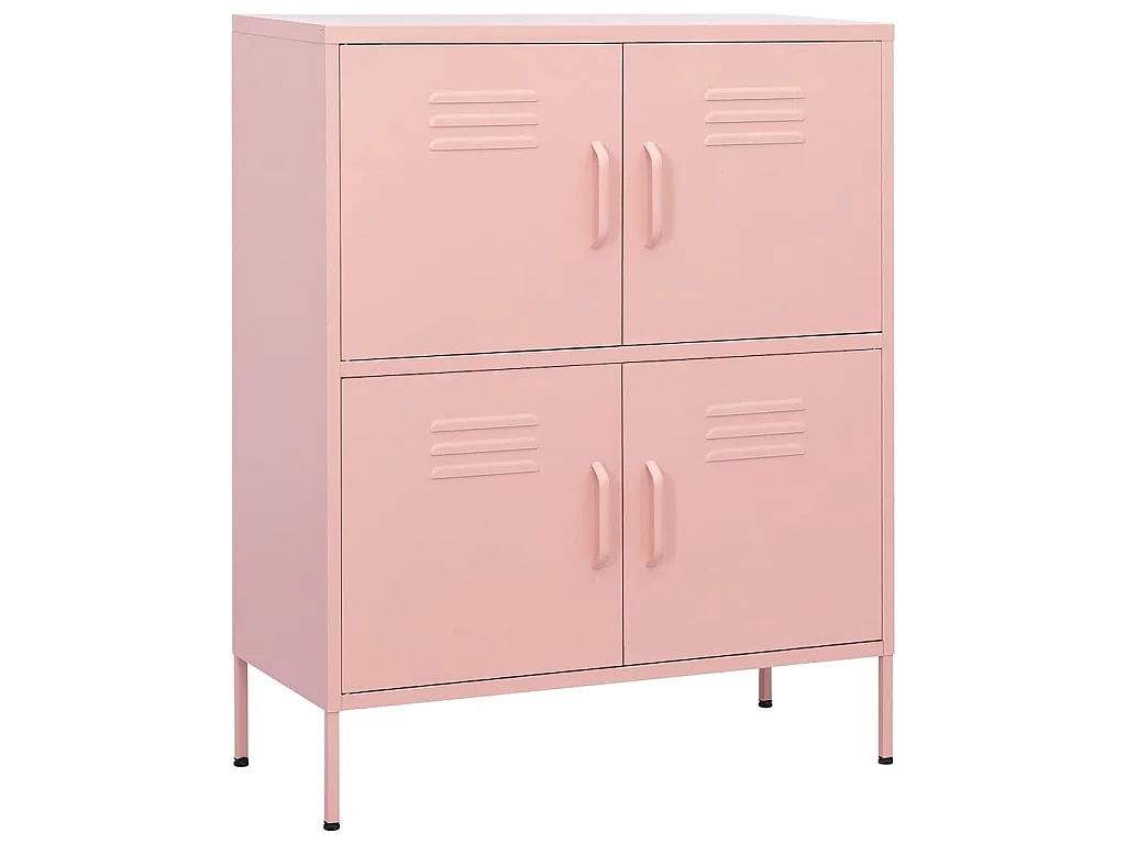 Armário de arrumação aço 80x35x101,5 cm rosa