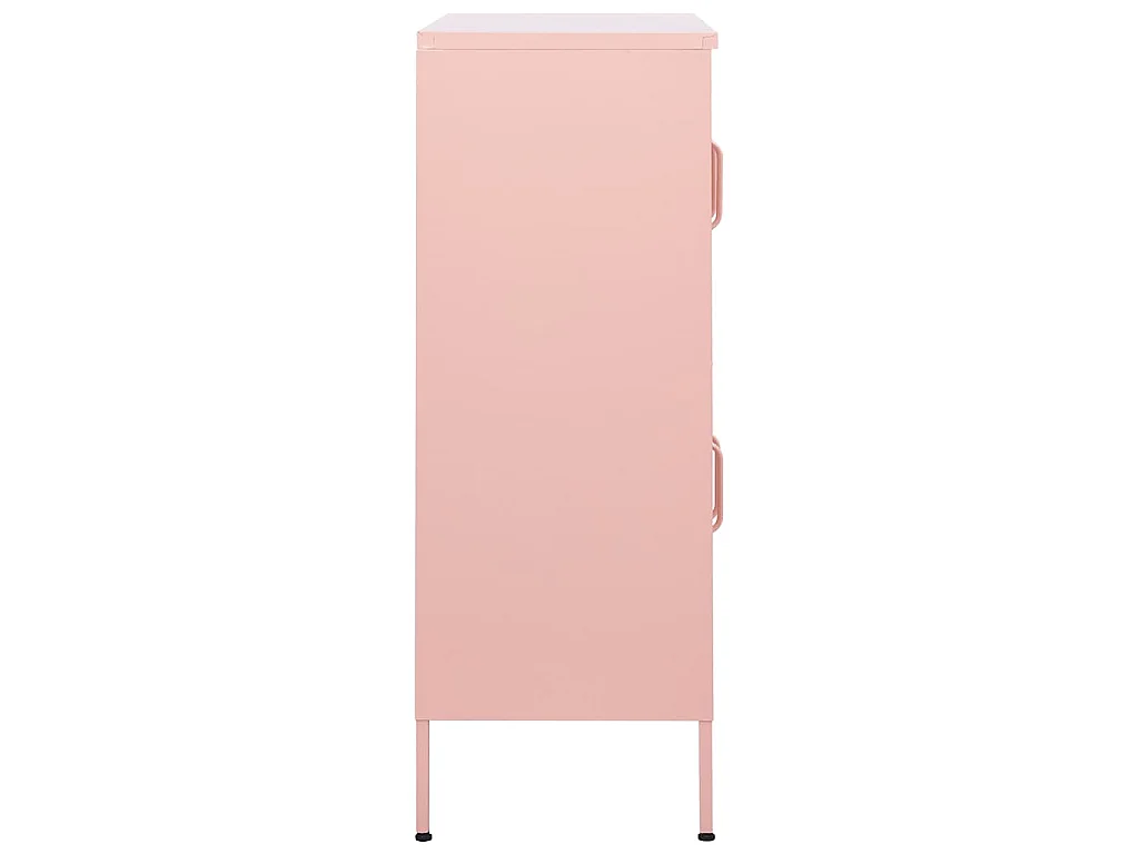 Armário de arrumação aço 80x35x101,5 cm rosa