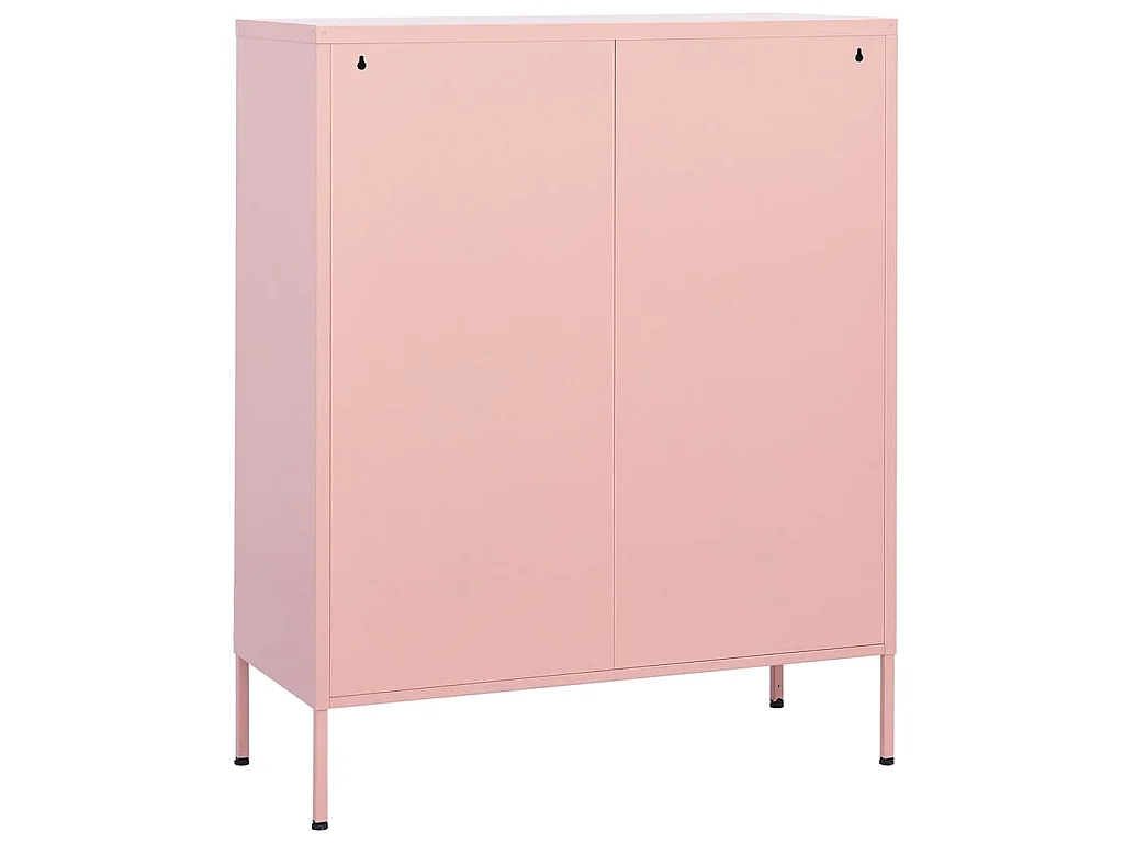 Armário de arrumação aço 80x35x101,5 cm rosa