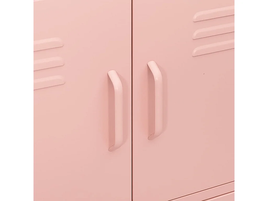 Armário de arrumação aço 80x35x101,5 cm rosa