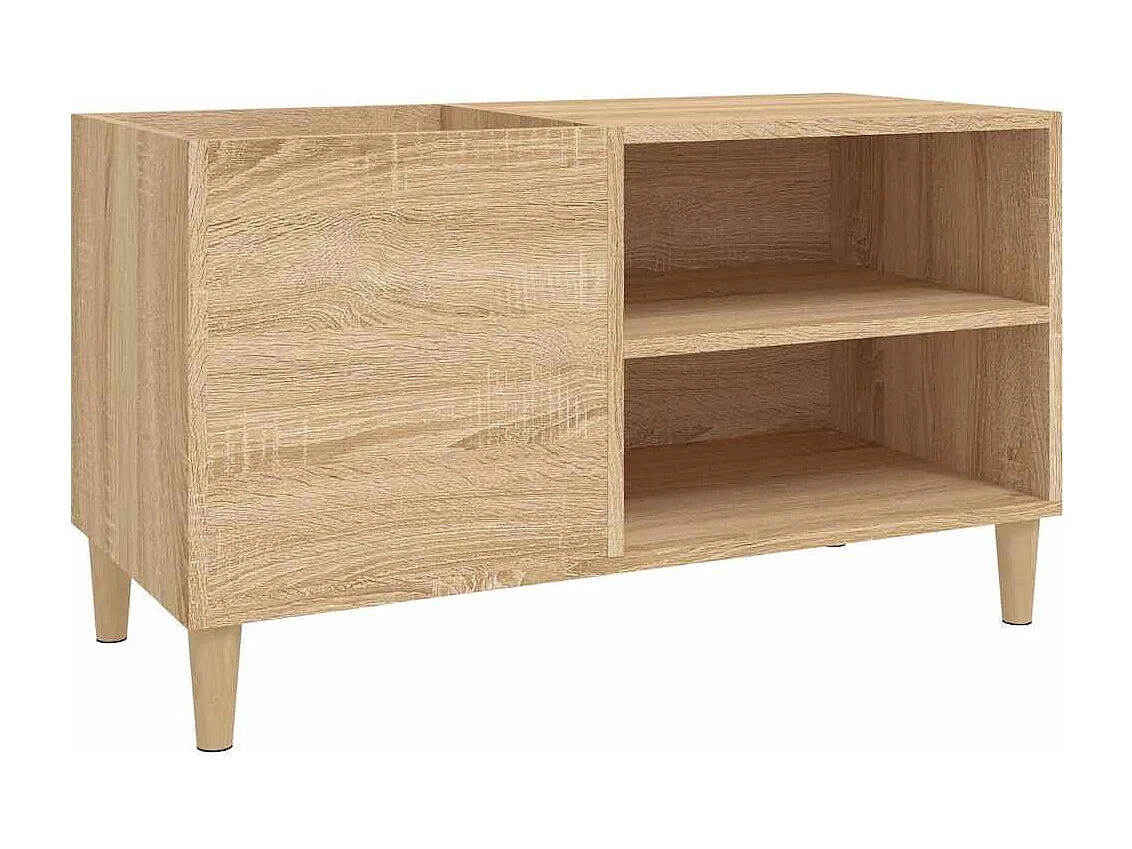 Mueble discos madera contrachapada roble sonoma 84,5x38x48 cm