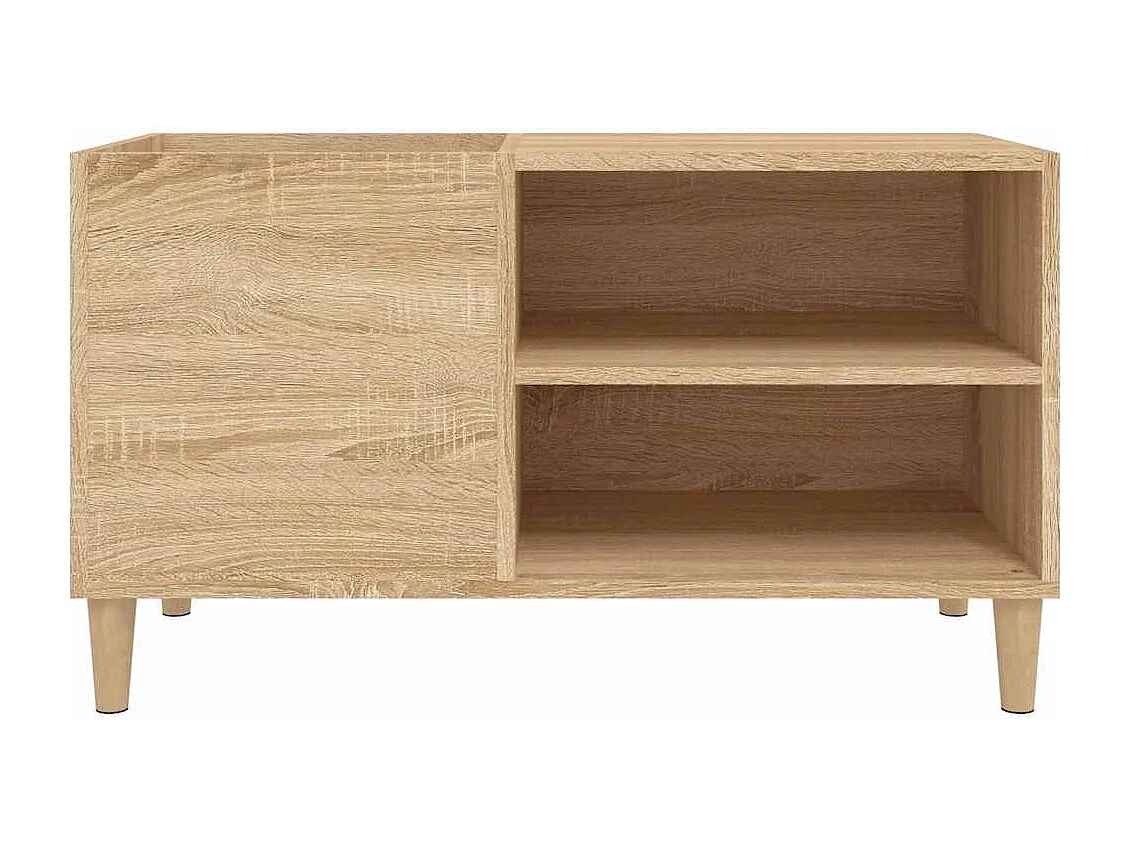 Mueble discos madera contrachapada roble sonoma 84,5x38x48 cm