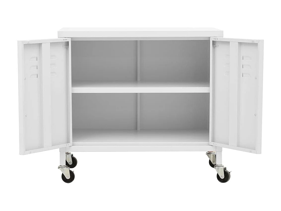 Lagerschrank Weiß 60x35x56 cm Stahl