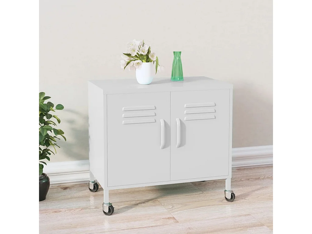 Armoire de rangement Blanc 60x35x56 cm Acier