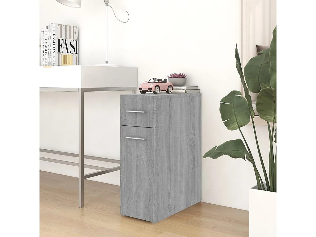Apothekerskast 20x45,5x60 cm bewerkt hout grijs sonoma eiken
