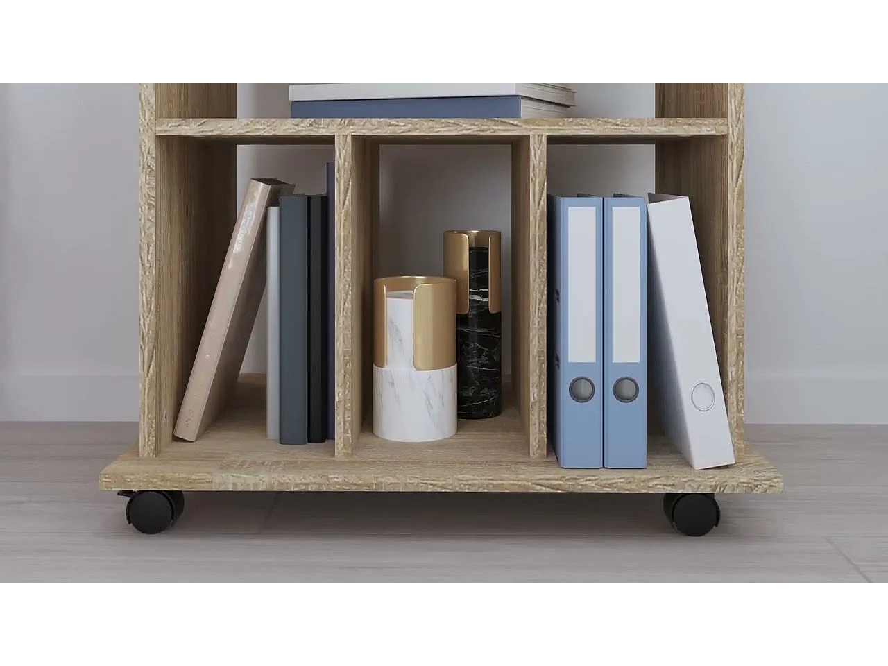 Armoire à roulettes Chêne sonoma 60x45x60 cm Bois d’ingénierie