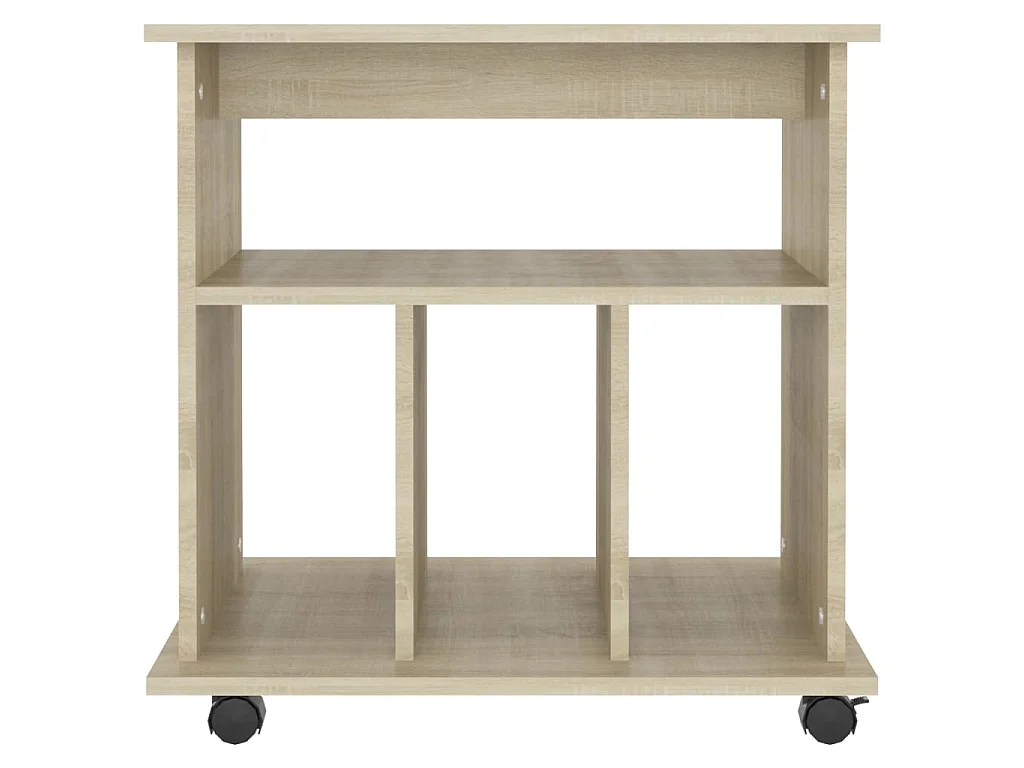 Armario con ruedas madera contrachapada roble Sonoma 60x45x60cm