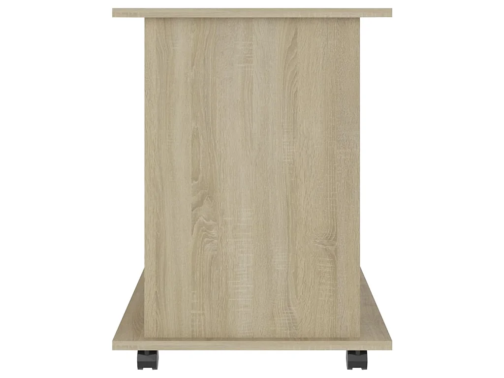 Armario con ruedas madera contrachapada roble Sonoma 60x45x60cm