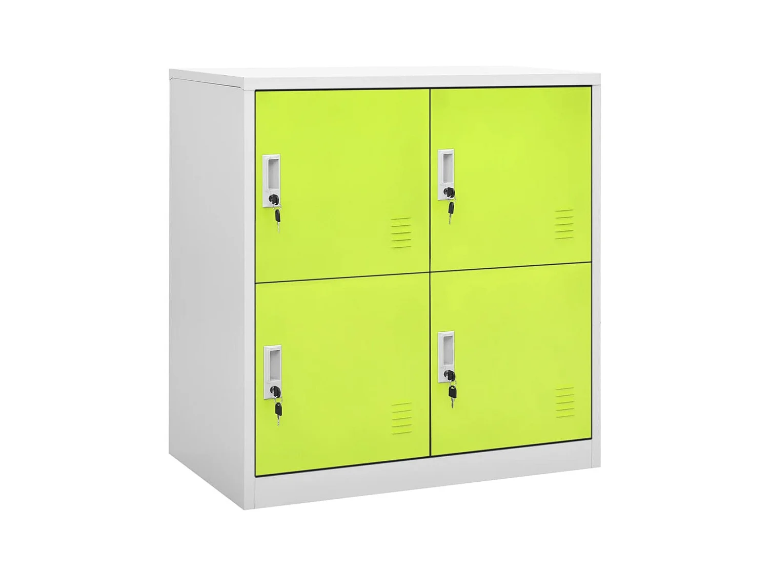 Schließfachschrank Hellgrau und Grün 90x45x92,5 cm Stahl