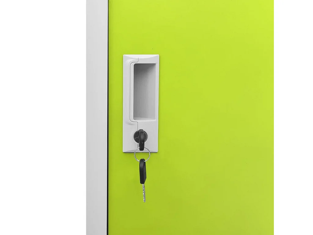 Armoire à casiers Gris clair et vert 90x45x92,5 cm Acier