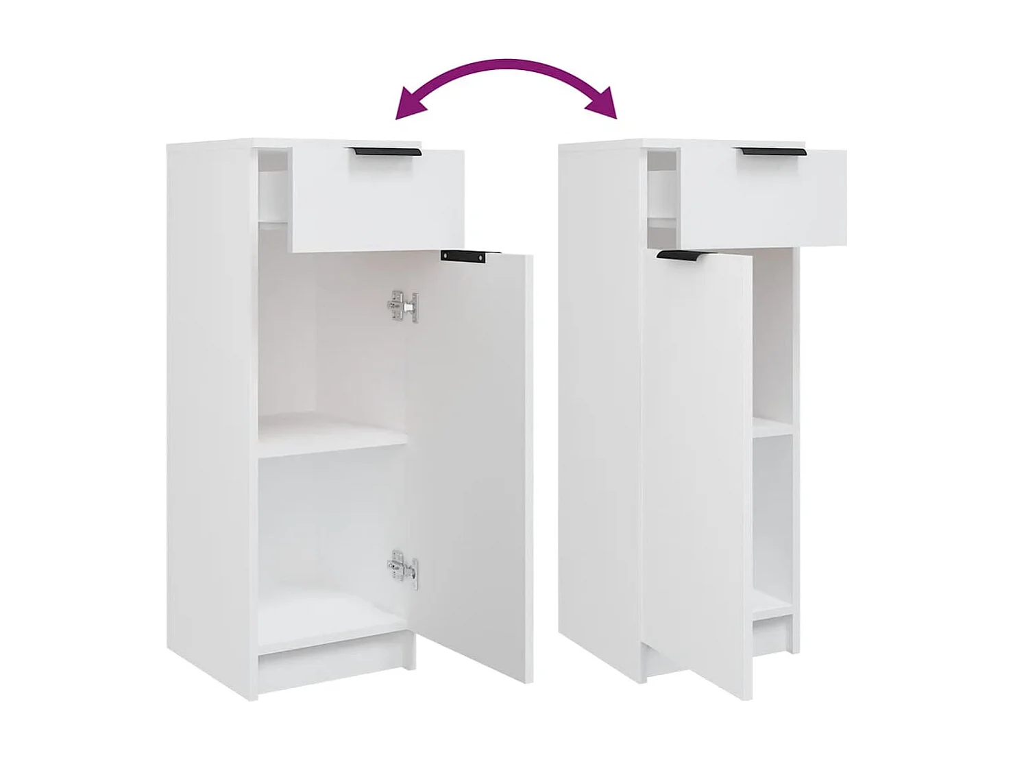 Armoire de salle de bain blanc 32x33,5x90 cm bois d'ingénierie