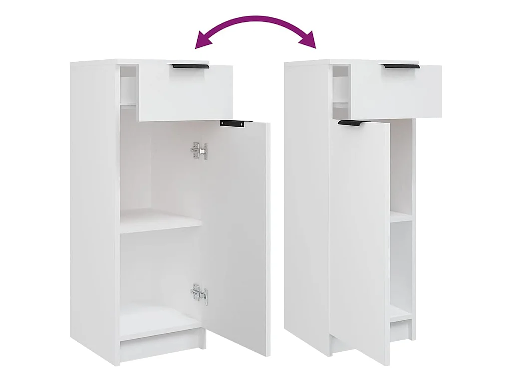 Armoire de salle de bain blanc 32x33,5x90 cm bois d'ingénierie
