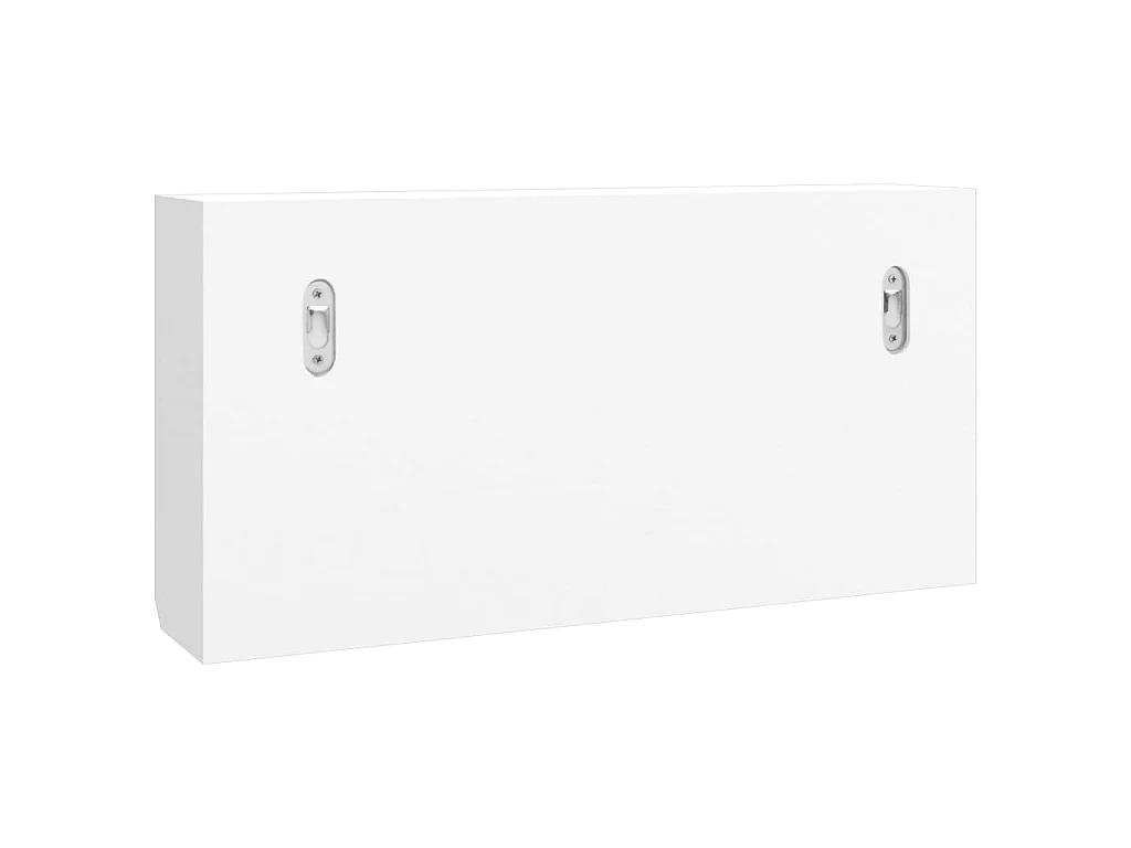 Armário de chaves 40x8,5x20 cm derivados de madeira/aço branco