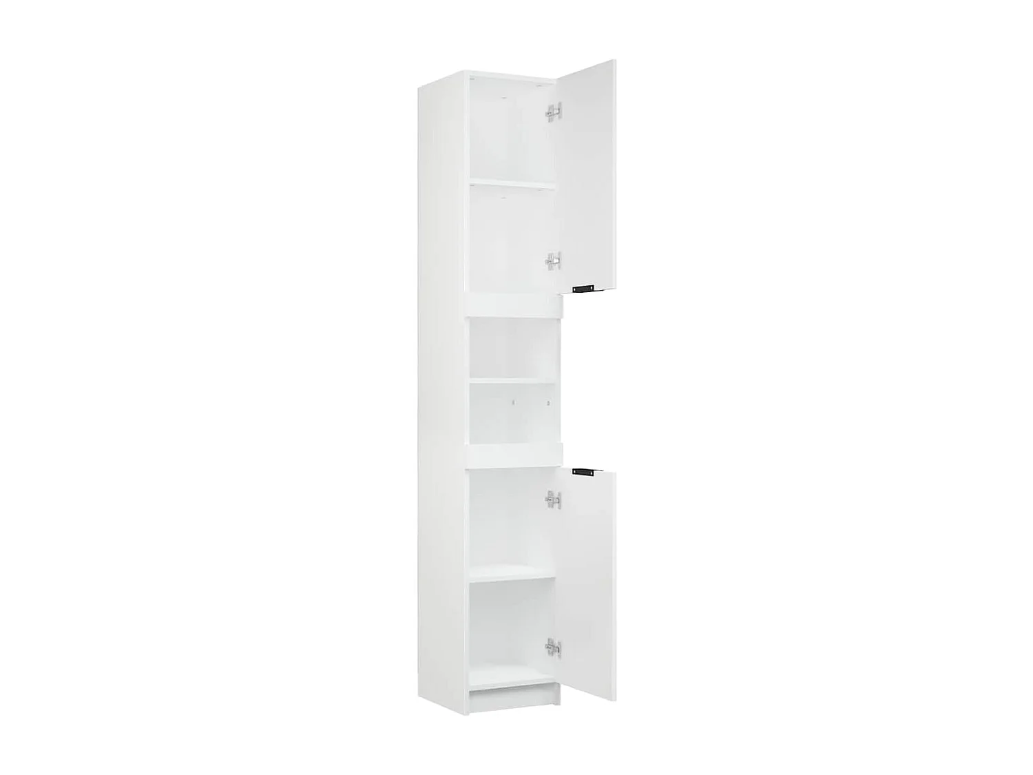 Badschrank Weiß 32x34x188,5 cm Holzwerkstoff