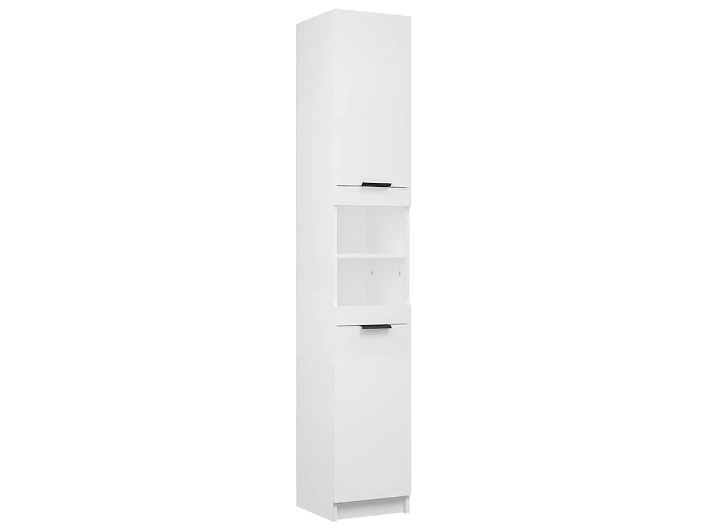 Armoire de salle de bain blanc 32x34x188,5 cm bois d'ingénierie