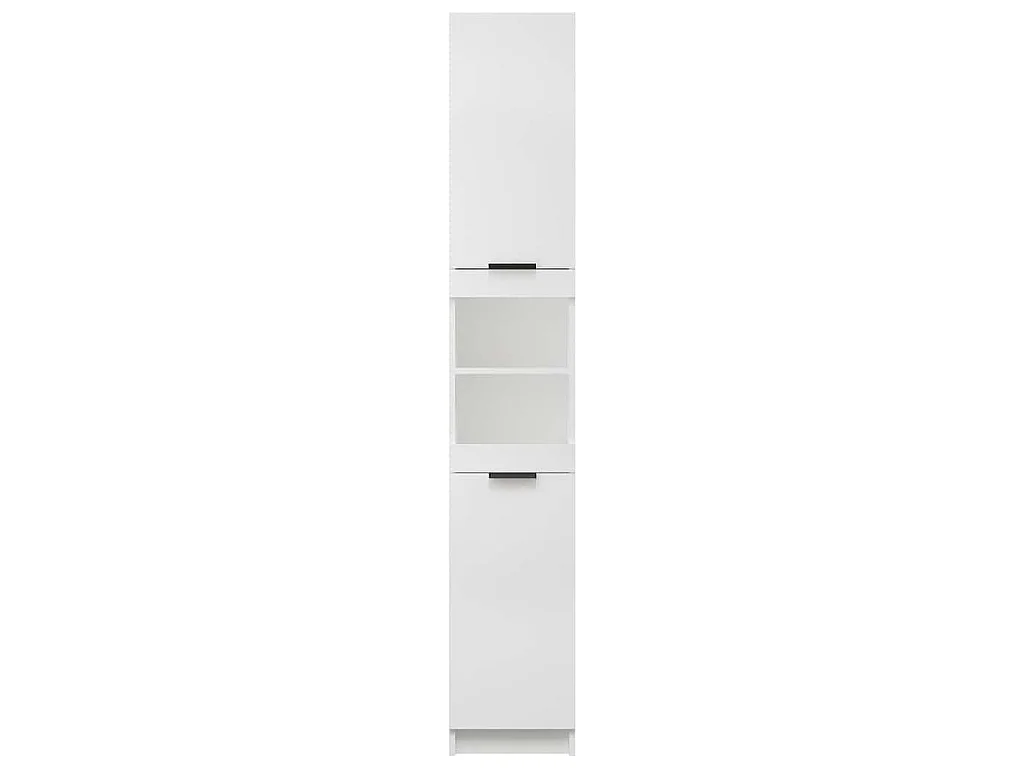 Badkamerkast 32x34x188,5 cm bewerkt hout wit