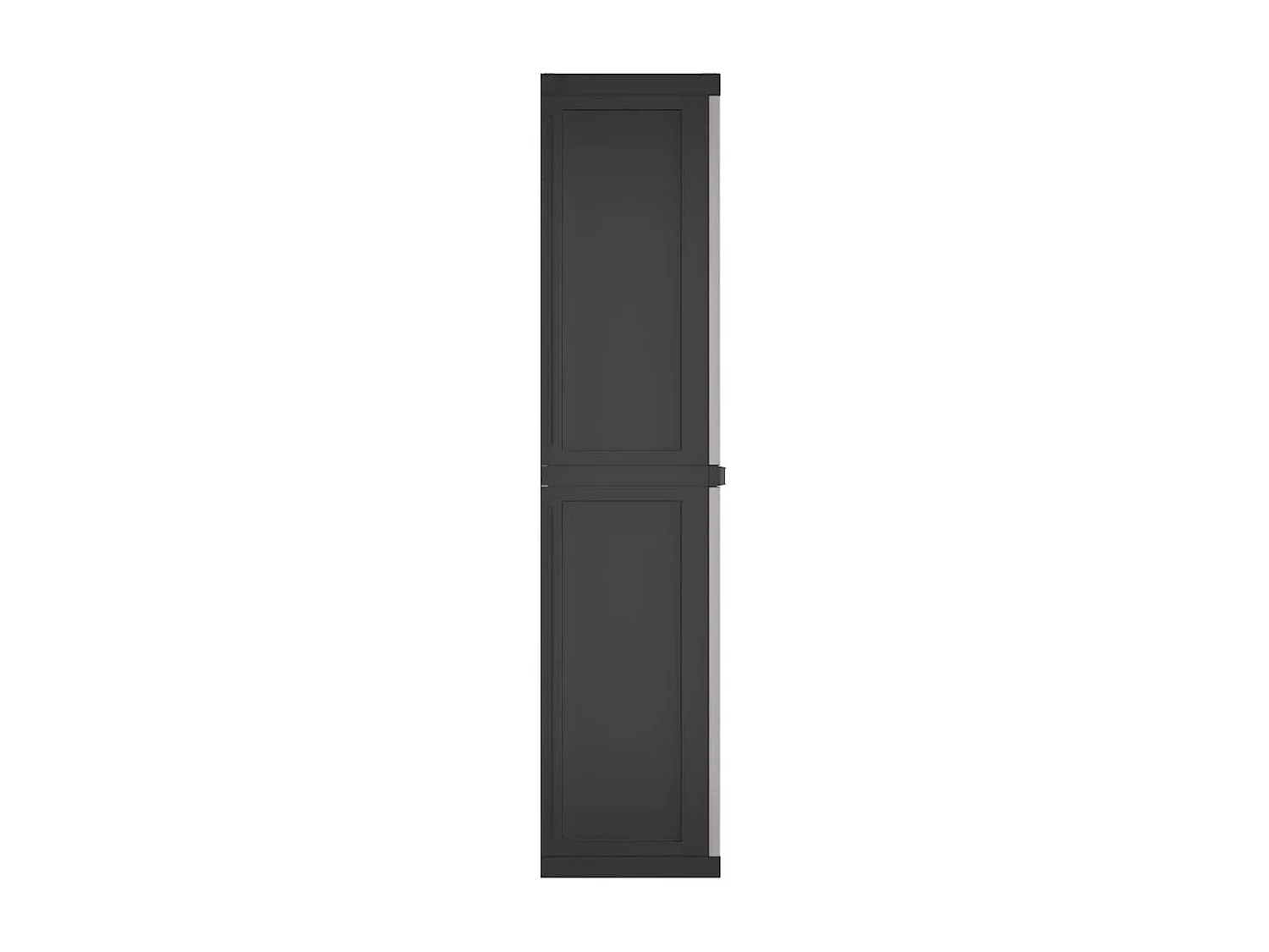 Gartenschrank Grau und Schwarz 65x37x165 cm PP