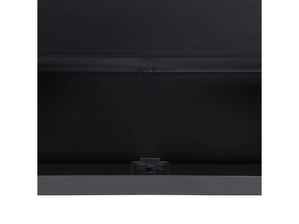 Gartenschrank Grau und Schwarz 65x37x165 cm PP