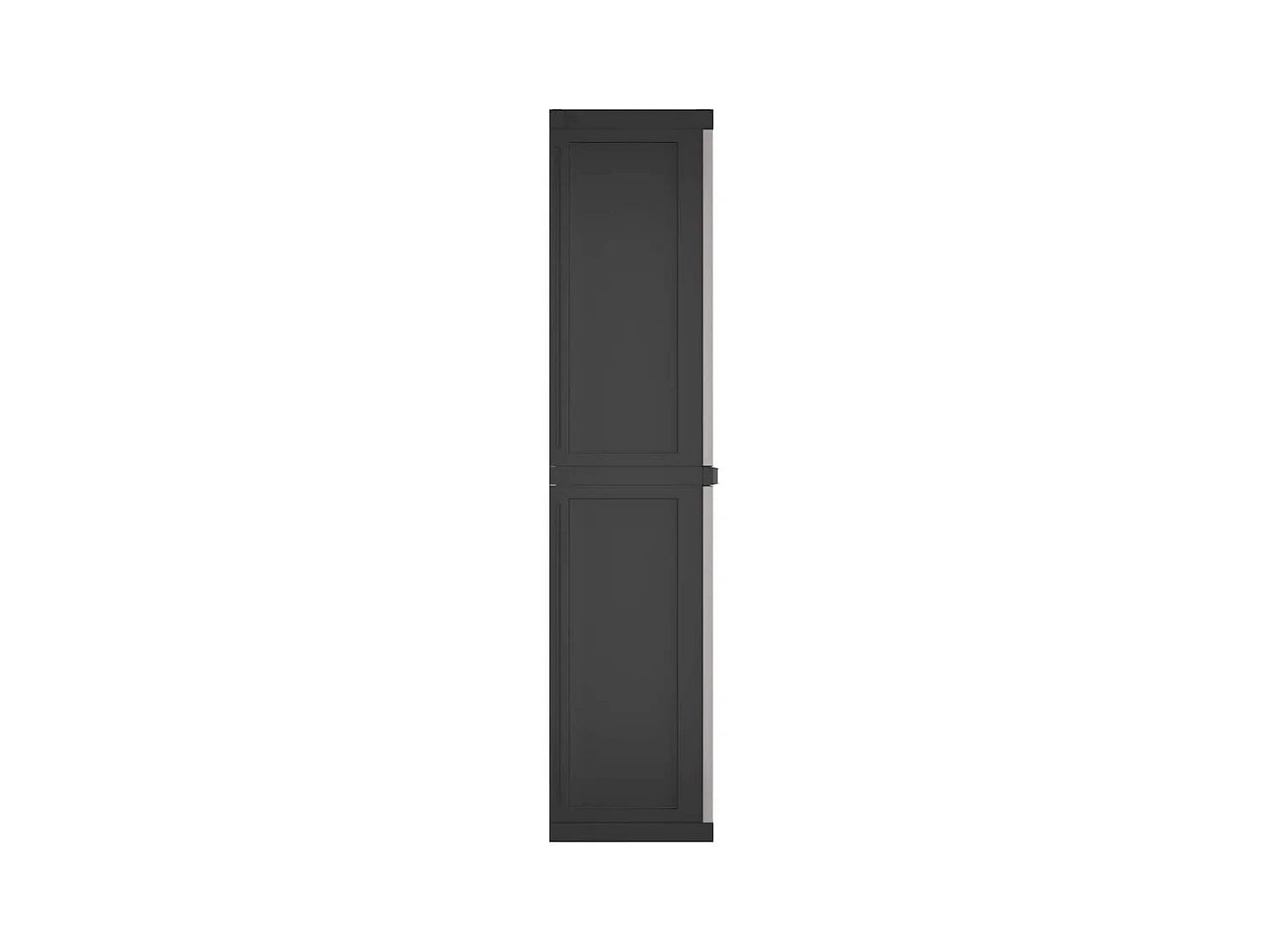 Armadio da Esterno Grigio e Nero 65x37x165 cm in PP